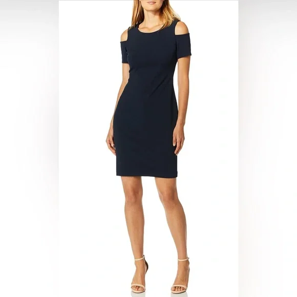 NWT Tommy Hilfiger Cold Shoulder Sheath Dress - Picture 1 of 8